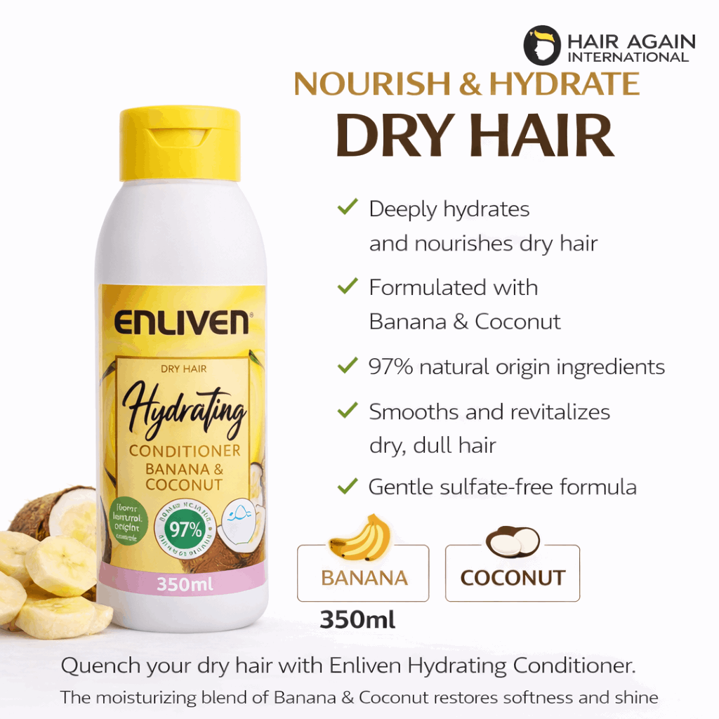 Enliven Hydrating Conditioner – Banana & Coconut (350ml)