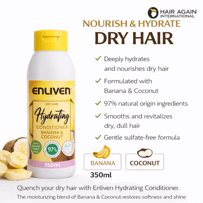 Enliven Hydrating Conditioner – Banana & Coconut (350ml)