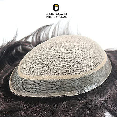 Swiss Lace hair patch ultra natural hairline system for men