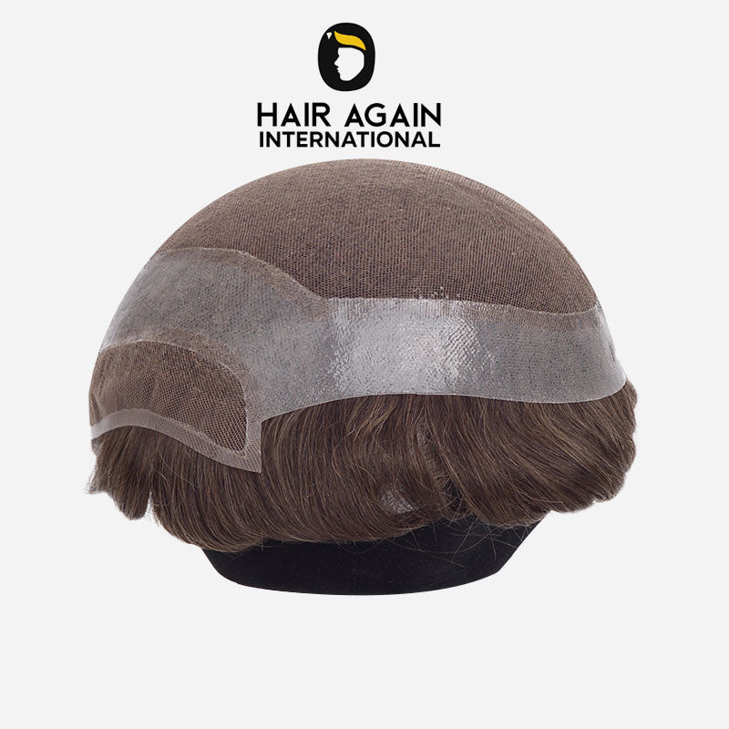 Swiss Lace hair patch ultra natural hairline system for men