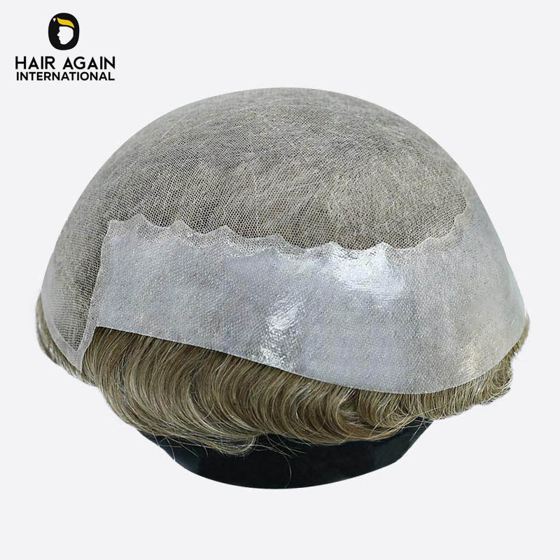 Q6 French lace hair patch premium Korean hair system for men