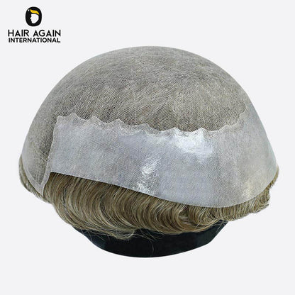 Q6 French lace hair patch premium Korean hair system for men