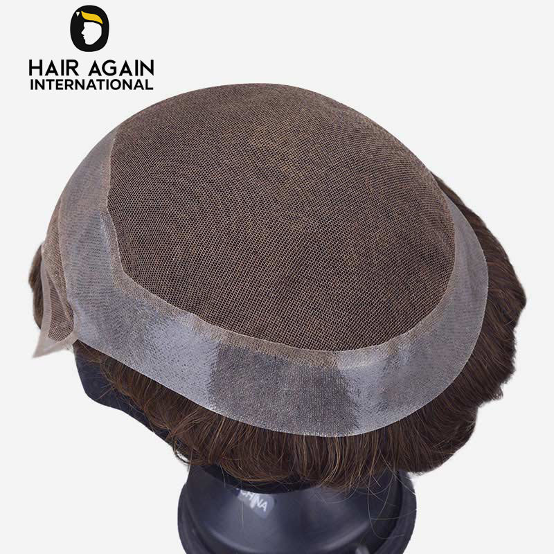 Swiss Lace hair patch ultra natural hairline system for men