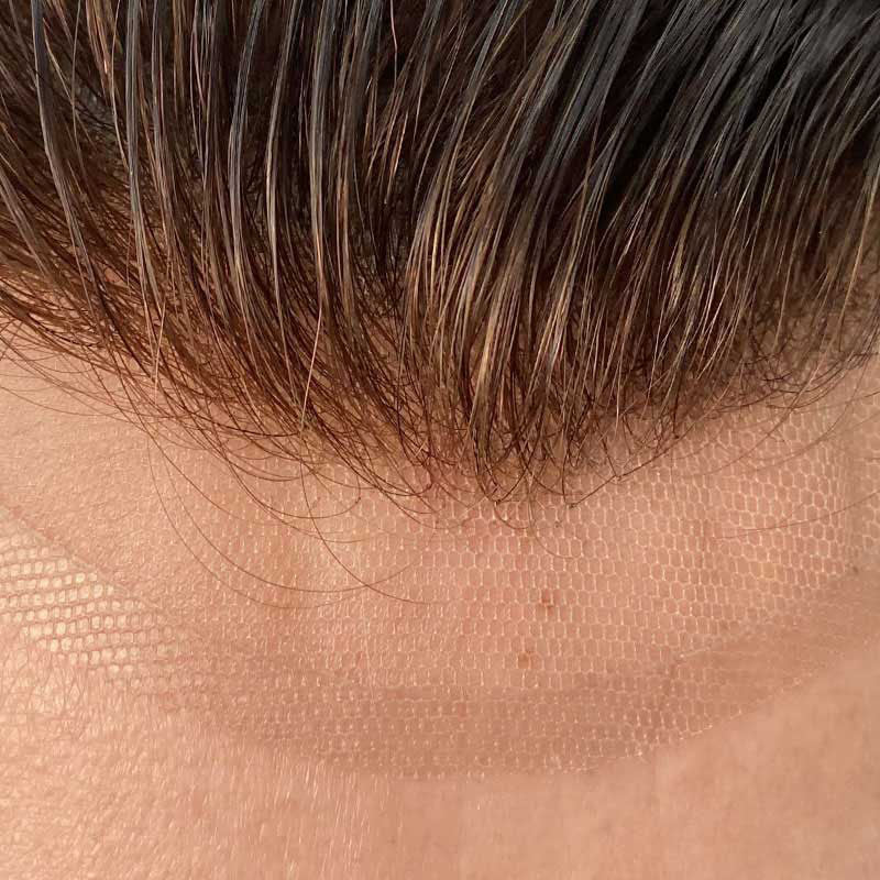 Swiss Lace hair patch ultra natural hairline system for men