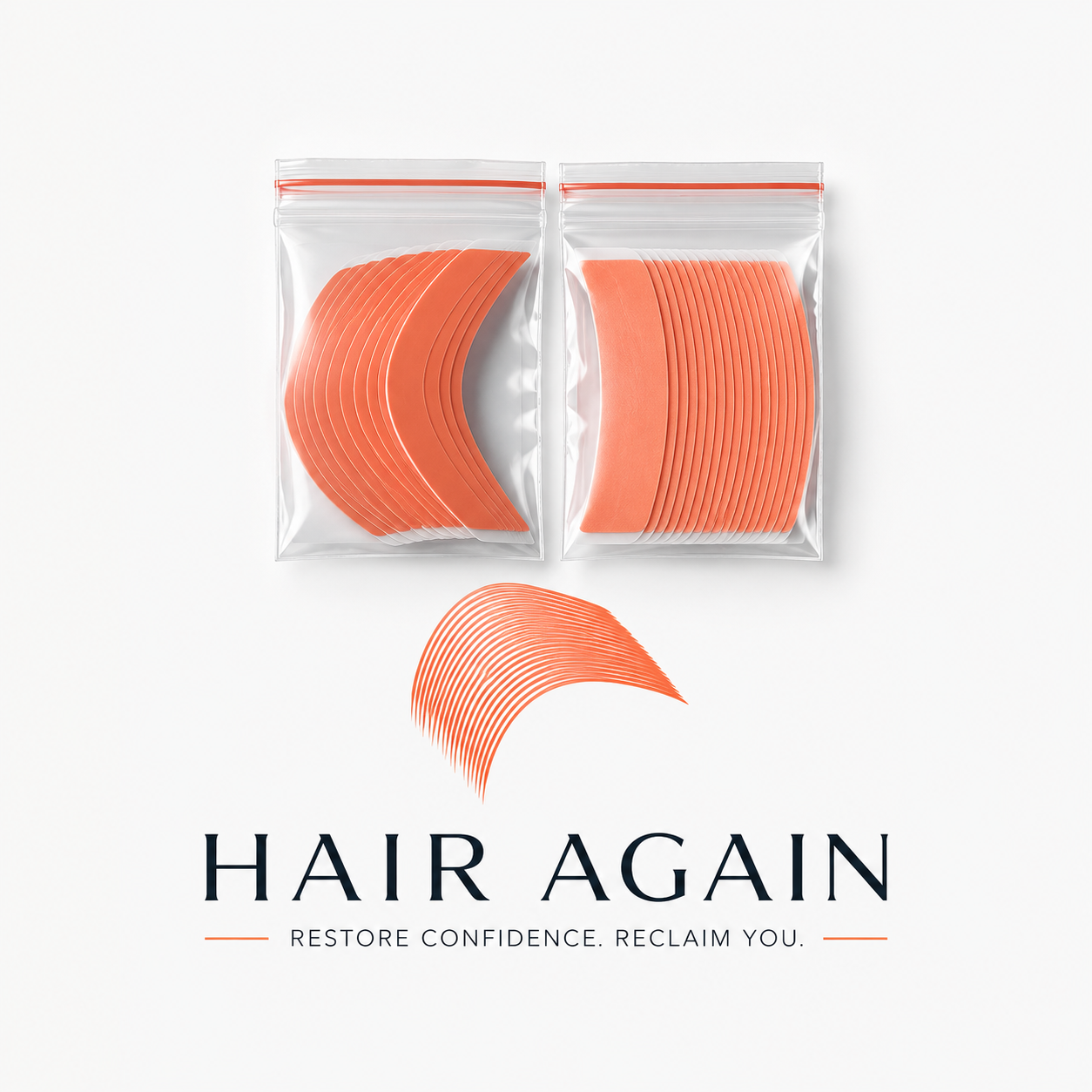 Sensi-Tak Orange Hair Patch Tape Strips