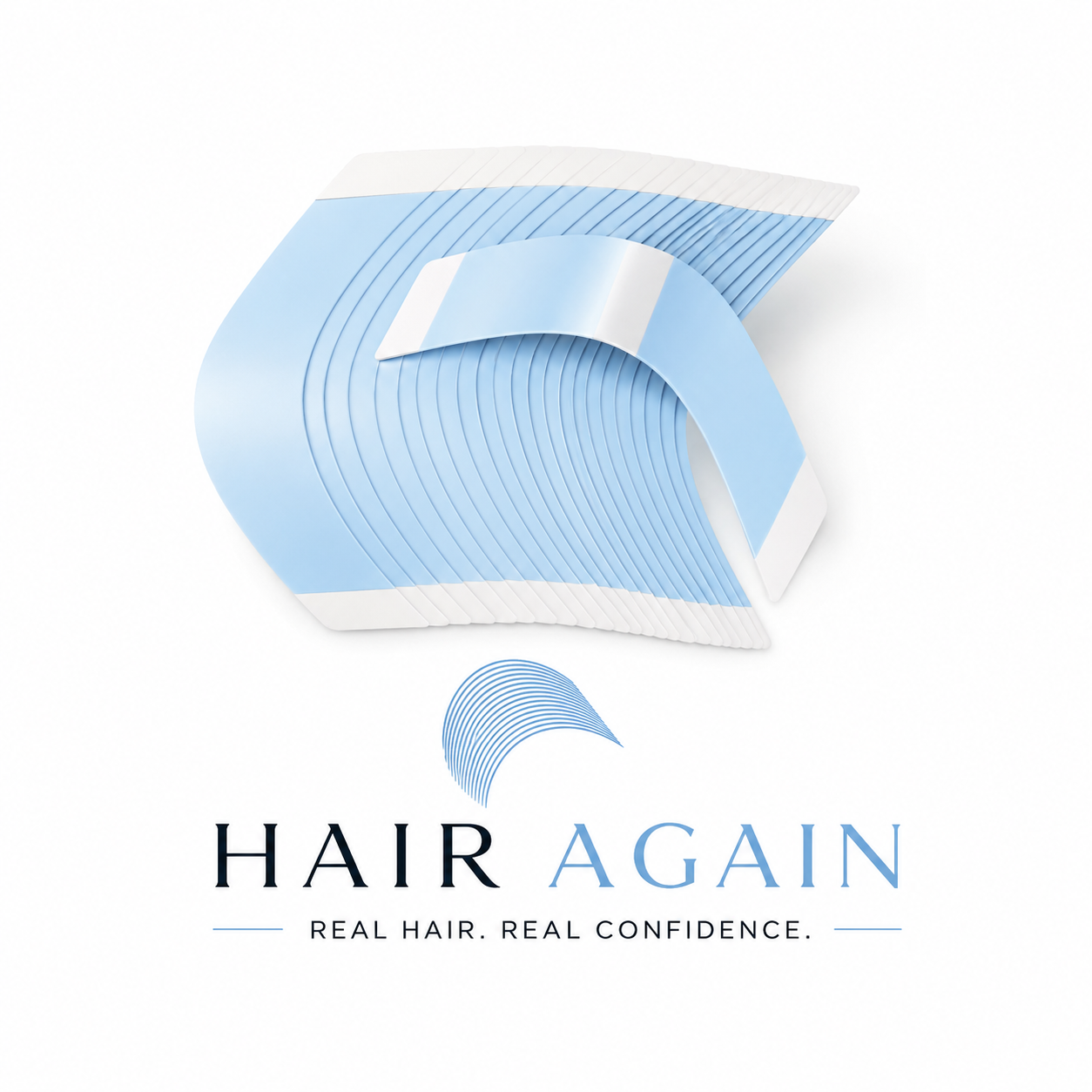 Front Lace Blue Support Strips for Hair Patch - 10 Piece Pack