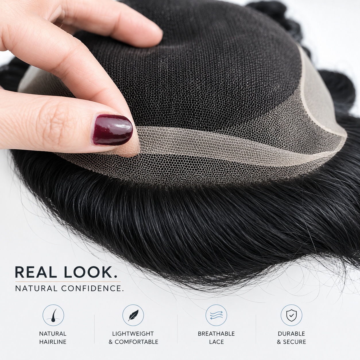Octagon Lace Hair Patch for Men