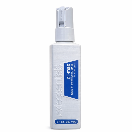 White spray bottle with blue label on a white background