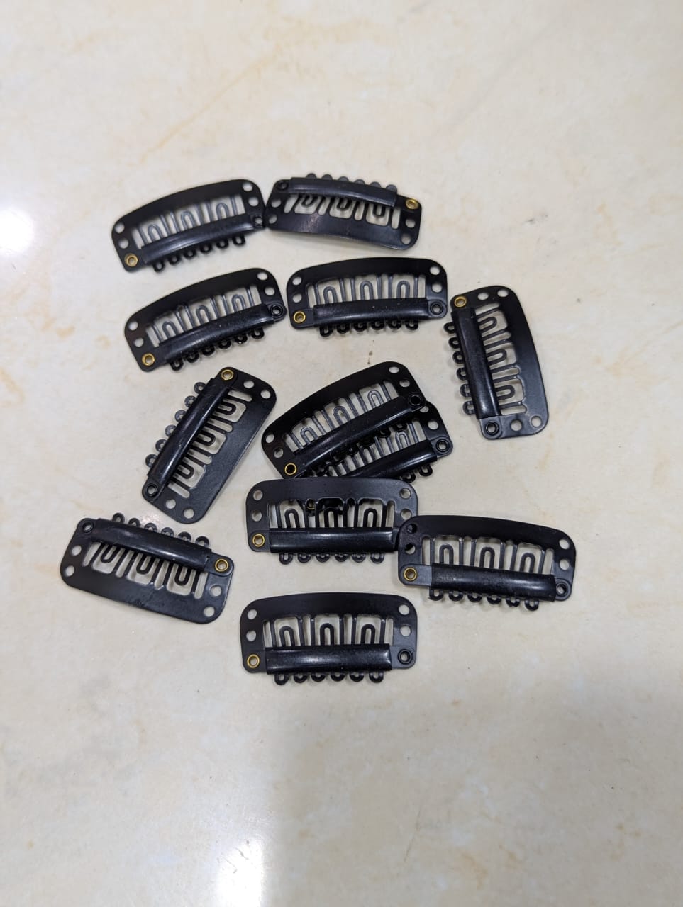 Metal snap clips with 6 teeth 30PCS