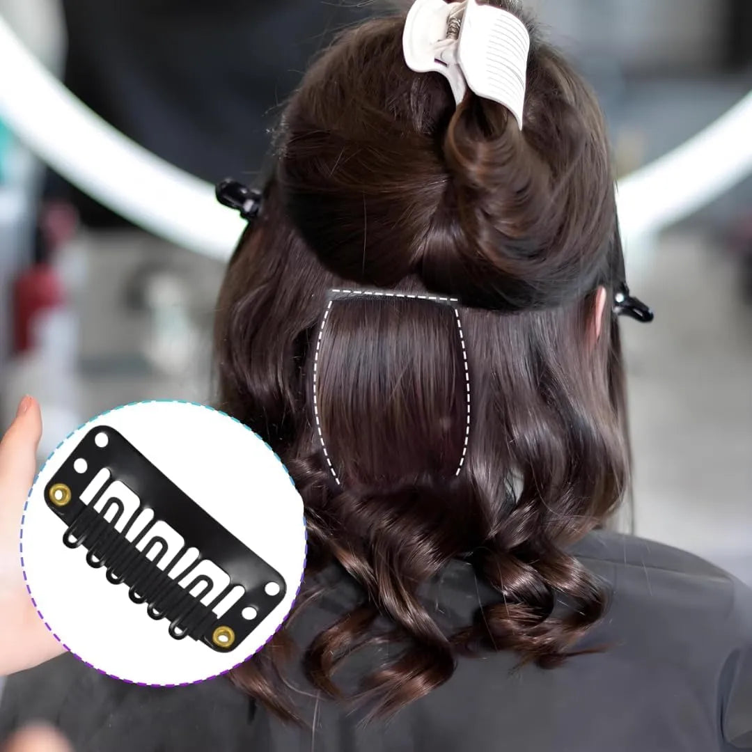 Metal snap clips with 6 teeth 30PCS