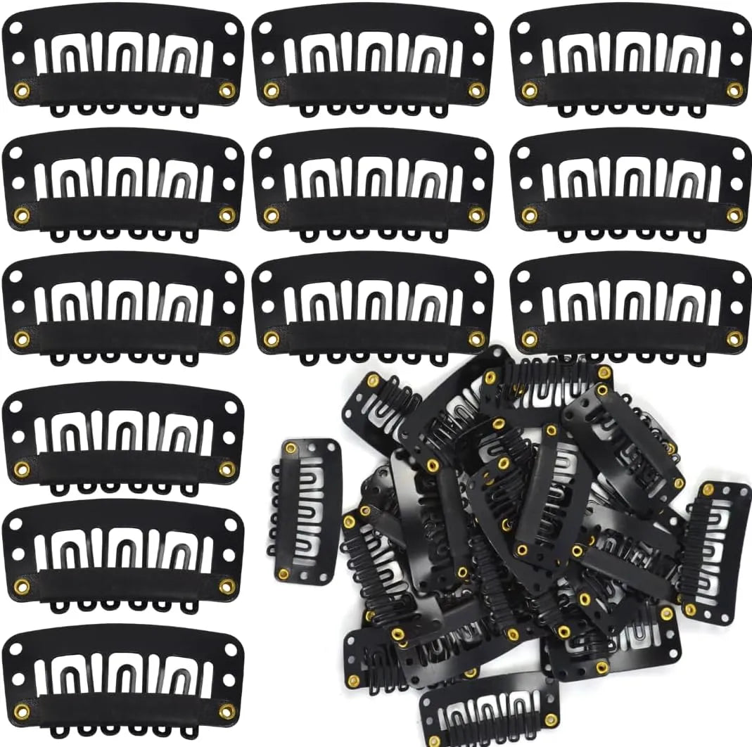 Metal snap clips with 6 teeth 30PCS