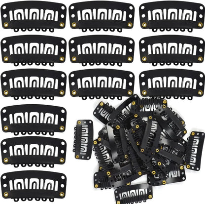 Metal snap clips with 6 teeth 30PCS