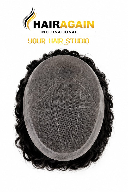 Korean Swiss Folded Hair Patch top view