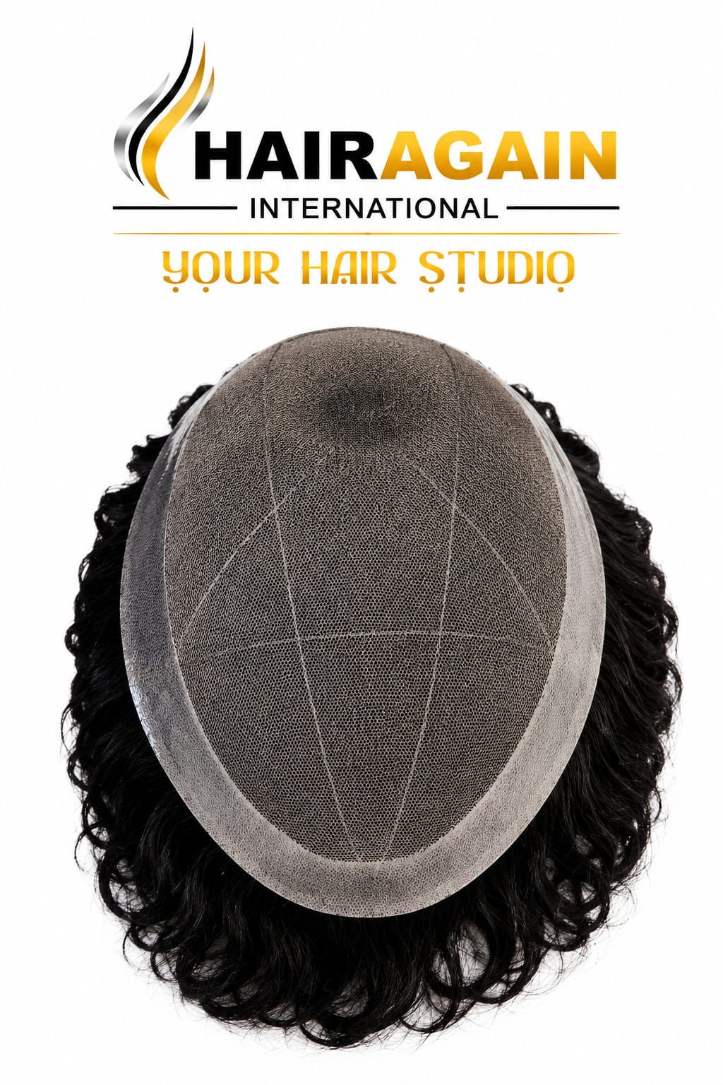 Korean Swiss Folded Hair Patch closeup