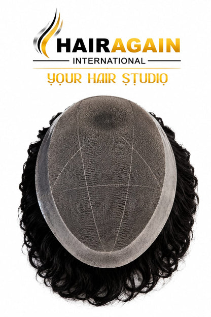 Korean Swiss Folded Hair Patch closeup